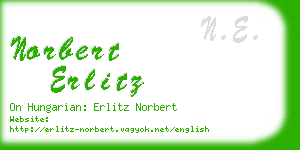 norbert erlitz business card